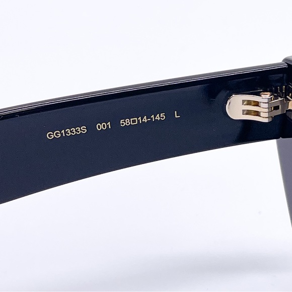 NEW GUCCI GG1333S 001 BLACK CAT EYE WOMEN OMEN SUNGLASSES GUCCI - Picture 11 of 14